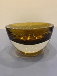 Stunning Badash Penelope Amber Crystal Art Glass Bowl W/label Signed 6"W Poland. Fixed Price $59.99.