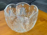 Mikasa Christmas Tree Lead Crystal Bowl 8" Made In Germany SN106/259. Fixed Price $85.00.
