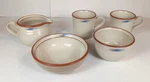 Vintage Noritake Stoneware Raindance 8675 Gravy Boat Cups Bowls Southwest. Fixed Price $28.95.
