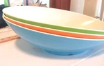 3 G.e.t. B-797 Melamine Orange Blue Green Angled Cascading Serving Bowl 1/10 Q. Fixed Price $39.99.