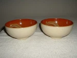 Lot Of 2 Denby Fire Chilli/chili W/swirls 5" Rice Bowls. Fixed Price $79.95.