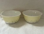 Lenox Butterfly Meadow Yellow Band Porcelain Dessert Bowls (2) 4-3/4 2-3/8. Fixed Price $15.95.