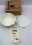 The Pampered Chef Chillzanne White Mini-bowl With Lid 2788 Made Usa Cib. Fixed Price $22.95.