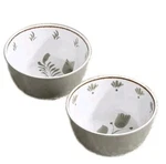 Two (2) Better Homes & Gardens Melamine 2.25 X 4.65 Dip Bowl Set Grey. Fixed Price $21.20.