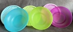 Tupperware Covered Bowls In Blue 890-14, Purple & Lime 890-17 Lids. Fixed Price $30.00.