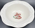 Pfaltzgraff Winterberry Sculpted Edges Christmas Bells Serving Bowl 7.5". Fixed Price $9.34.