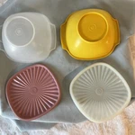Tupperware 837-6 Clear, 837-? Pink Lid 836-8 836-16 Yellow Bowl Vintage. Fixed Price $7.93.