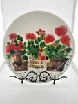 Judy Boswell Geraniums Pattern - Collector Plate 2001 Usa Floral Excellent Cond. Fixed Price $9.99.