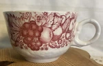Vintage 1940S Homer Laughlin China Harvest Fruit Pattern Cup Dark Red Transfer. Fixed Price $10.99.