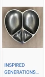 Inspired Generations Divided Love & Peace Nut Candy Heart-shaped Serving Dish. Fixed Price $17.00.