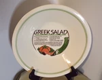 Greek Salad Recipe Bowl Unbranded 11" Unique. Fixed Price $16.75.