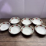7 White Everyday Gibson Soup/cereal Bowls The Poinsettia Holiday Pattern. Fixed Price $35.00.
