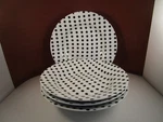 Isaac Mizrahi For Target Set Of 4 Rim Soup Bowls Black White Polka Dot. Fixed Price $49.99.