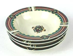 Tienshan Stoneware Bowls Set Of 4 - Native American Design Oven Table. Fixed Price $29.00.