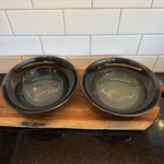 Set Of 2 Gourmet Basics Jade 8 1/4 Soup Cereal Rimmed Bowls By Mikasa Round. Fixed Price $19.97.