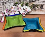 Studio Art Fused Square Glass Bowl Set Of 2 Abstract Contemporary. New.. Fixed Price $54.95.