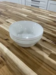 Ikea Oftast Glass Bowls - Set 4 6" White Stackable Dinnerware. Fixed Price $12.00.