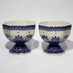 Set Of 2 Boleslawiec Polish Pottery Ice Cream Dessert Compote Pedestal Bowls 101. Fixed Price $38.95.