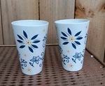 2 Temp-tations Old World Floral Lace Blue Plastic Cups Tumblers Temptations. Fixed Price $19.99.