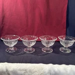 Godinger Gatherings Crystal Footed Dessert Bowls Italian Pc Set 4"X3.25" New!. Fixed Price $28.99.