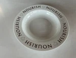 Pampered Chef "round Up From The Heart Nourish" Bowl Feeding Families 2014. Fixed Price $11.95.