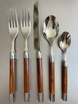 Capdeco Conty 5 Piece Set, 2 Dinner Forks!. Fixed Price $150.00.