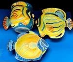 Lot Of 3 Jennifer Brinley Certified Inter Fish Ceramic Mug Dish Tray Art Pottery. Fixed Price $39.50.