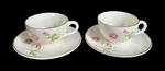 Set 2 Vintage Homer Laughlin HLC3656 Roses Tea Coffee Cup & Saucer. Fixed Price $13.97.