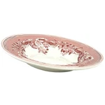 Spode Fulham Rimmed Soup Bowl For Williams Sonoma Red White Floral England 2004. Fixed Price $28.98.