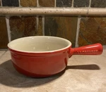 "cerise" Creuset 5" Stoneware French Onion Soup Bowl W/ Handle Nwt 16 Oz Red. Fixed Price $70.99.