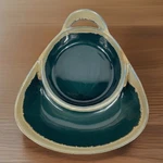 Ltd Commodities Green Stoneware Drip Glaze Soup Cracker Bowl Chip Dip Dish C132. Fixed Price $9.95.