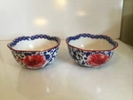Pioneer Woman 2 Piece Set Heritage Floral Bowls 16 Oz Soup Cereal Cobalt. Fixed Price $15.99.