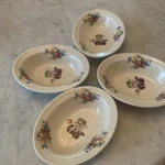 Syracuse China 4-OLD Ivory Floral , Oval 5.25 Tall Fruit Bowls. Fixed Price $18.08.