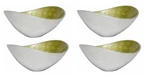 Artisan D'orient Wave Bowl 4" - Lime Green & Silver Set Of 4IN X 3.5IN 2IN. Fixed Price $34.99.