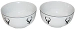 Stokes China Wildwood Deer Pattern Soup Bowls 5 1/2". Fixed Price $12.00.