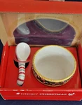 Nikko Christmas 3D - 2 Pc Dip Set Candy Cane Spoon Accented Bowl. Fixed Price $10.75.
