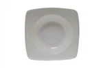 Lenox Spyro White Square Rim Soup Bowl 8.75". Fixed Price $9.99.