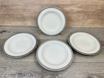 Mikasa Palatial Platinum Rimmed Soup Salad Bowls L3235 8.5" Set Of 4 Excellent. Fixed Price $59.98.