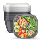 Prep 1-COMPARTMENT Bowls With Custom Fit Lids Reusable, Microwaveable, Du.... Fixed Price $18.59.