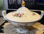 Pirkenhammer Czechoslovakia Rare Vintage Covered Vegetable Bowl Epiag. Fixed Price $57.50.