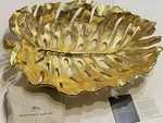 Michael Aram New Leaves Monstera Centerpiece 22.25 16" 4.50" High. Fixed Price $399.00.