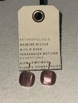 Nwt Anthropologie Faceted Rose Pink Glass Dangle/drop Gold-tone Hook Earrings. Fixed Price $18.00.