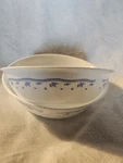 2 Vintage Corelle Morning Blue 1 Quart Vegetable Serving Bowls/ Floral Scalloped. Fixed Price $18.00.