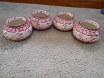 Temptations By Tara Old World Cranberry Pink Red Set Of 4 French Onion Soup Bowl. Fixed Price $32.00.