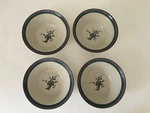 Noritake Stoneware Pleasure 8344 Cereal Soup Bowls Blue Floral Japan Set Of. Fixed Price $69.99.