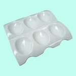 Porcelain Egg Tray 6-COMPARTMENT Flight Sampler Server Tasting Plate 7 X 6.25. Fixed Price $12.04.