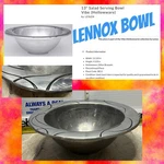 Lenox Salad Bowl 13 Vibe Silver Black Inlay Whimsical Design, Metal Serveware. Fixed Price $45.99.