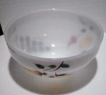 Set Of 3 Bowls - 6", 7.5", 8.75" Anc Hocking Fire Gay Fad Fruit Milk Glass. Fixed Price $27.00.