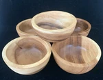 5 Crate & Barrel Acacia Wood Individual Salad Bowls Euc!. Fixed Price $29.00.