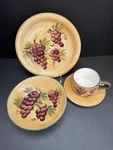 Casa Vero By Ack Tuscan Grapes Hand Painted Place Setting Dinner Plate Bowl Cup. Fixed Price $29.99.
